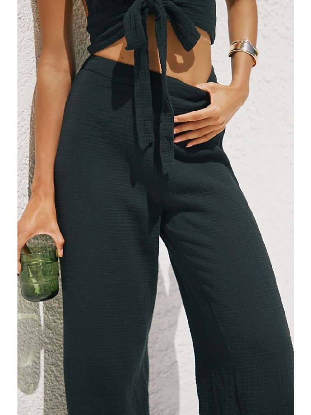 LSPACE Santos Pant in Black Large New Womens Wide leg relaxed fit - Picture 11 of 14
